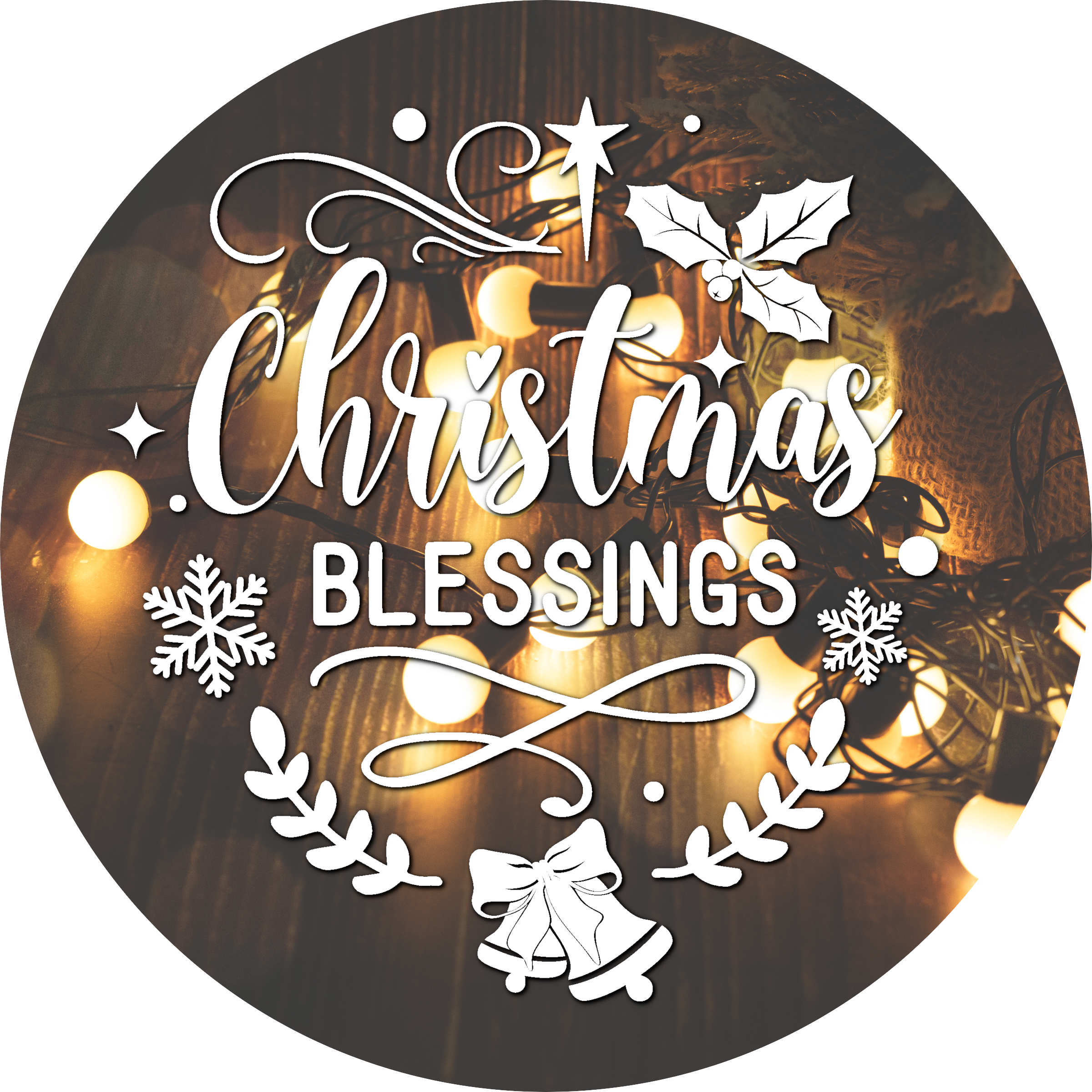 Christmas Coasters 4pc set (Round)