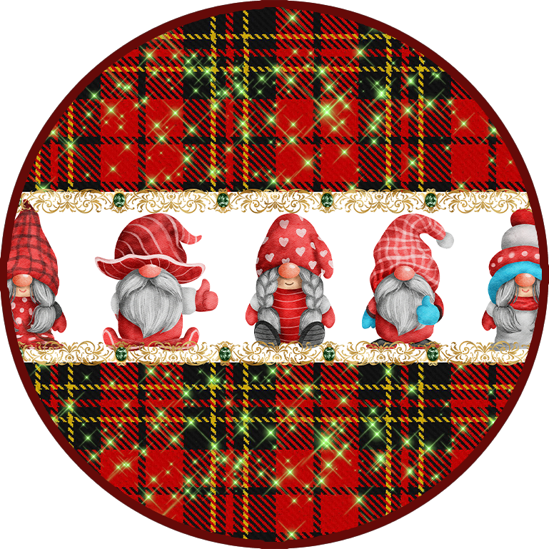 Christmas Coasters 4pc set (Round)