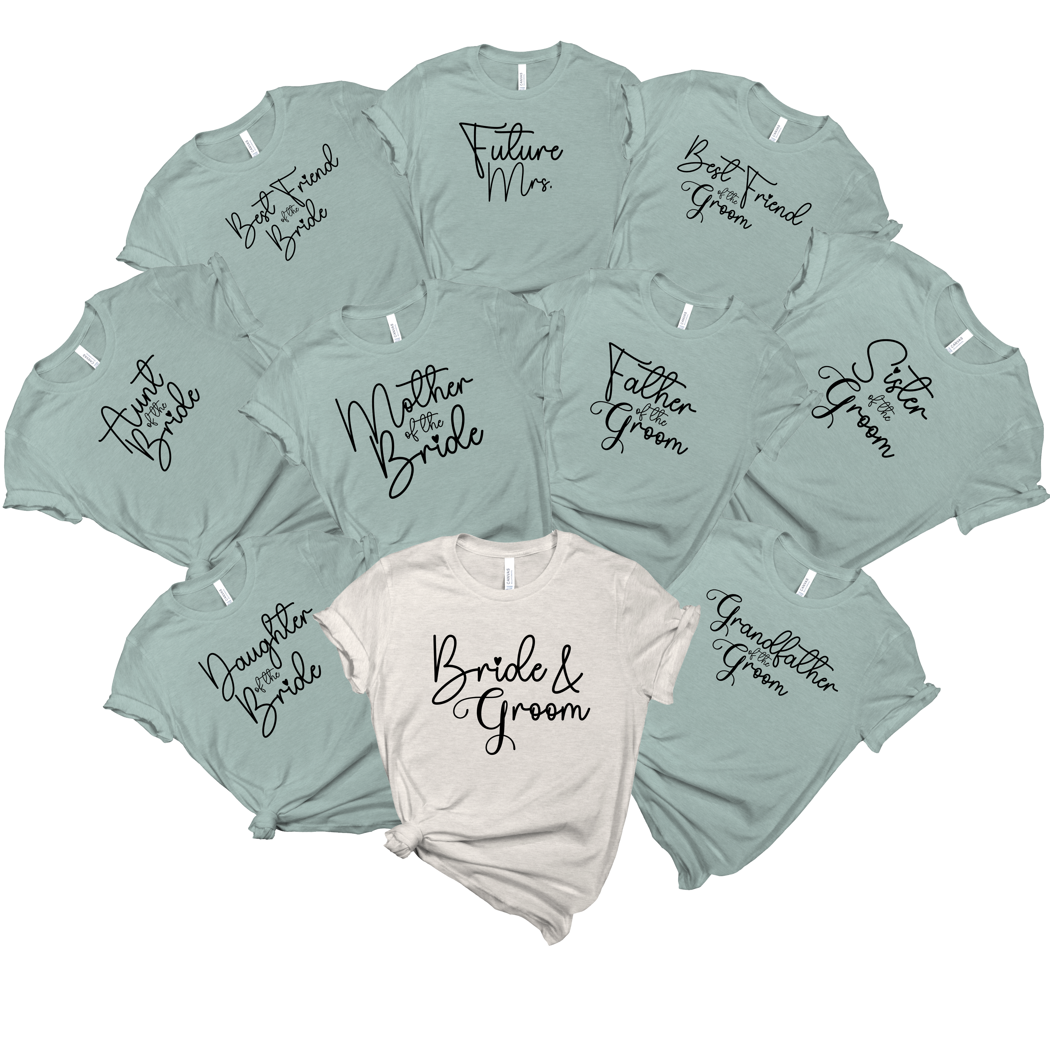 Bridal Party T-Shirt - Font #2 | Mema's Custom Studio