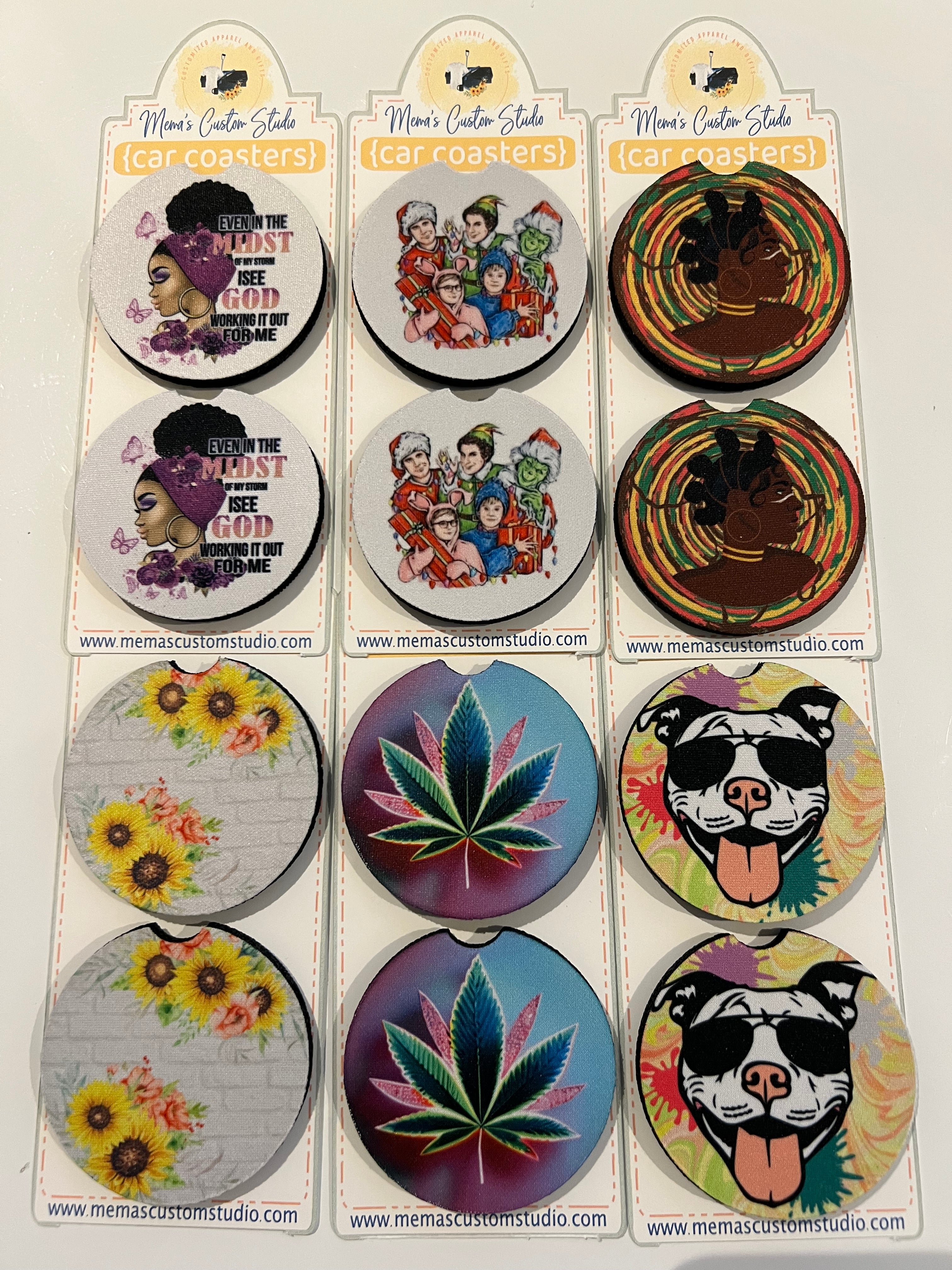 Car Coasters (foam) | Mema's Custom Studio