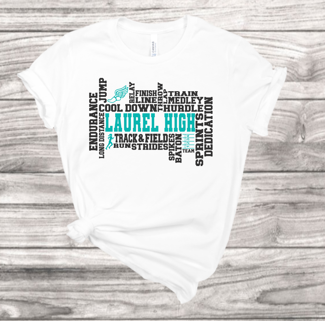 Track Word Art T-Shirt | Mema's Custom Studio - Mema's Custom Studio