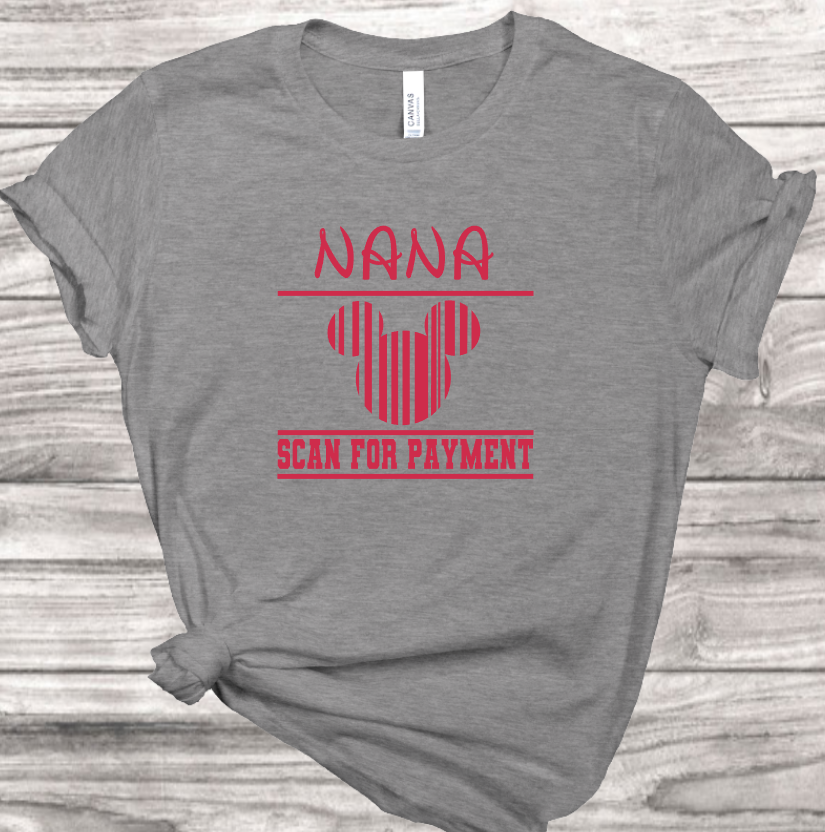 Scan For Payment T-Shirt | Mema's Custom Studio - Mema's Custom Studio