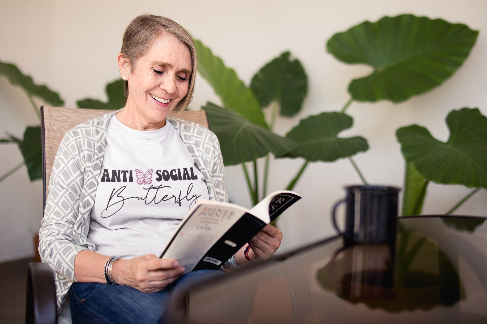Anti-Social Butterfly T-Shirt | Mema's Custom Studio