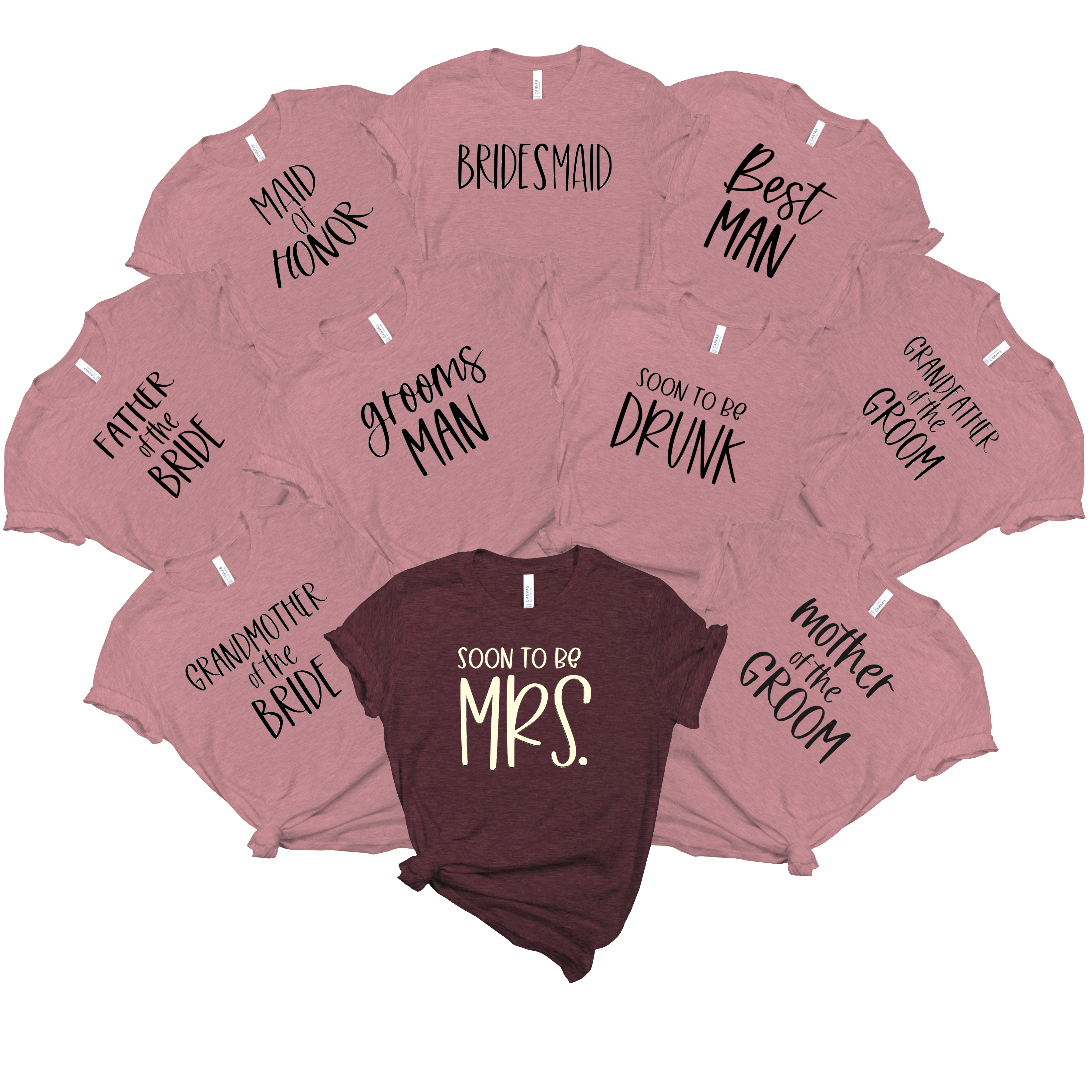 Bridal Party T-Shirt - Font #1 | Mema's Custom Studio