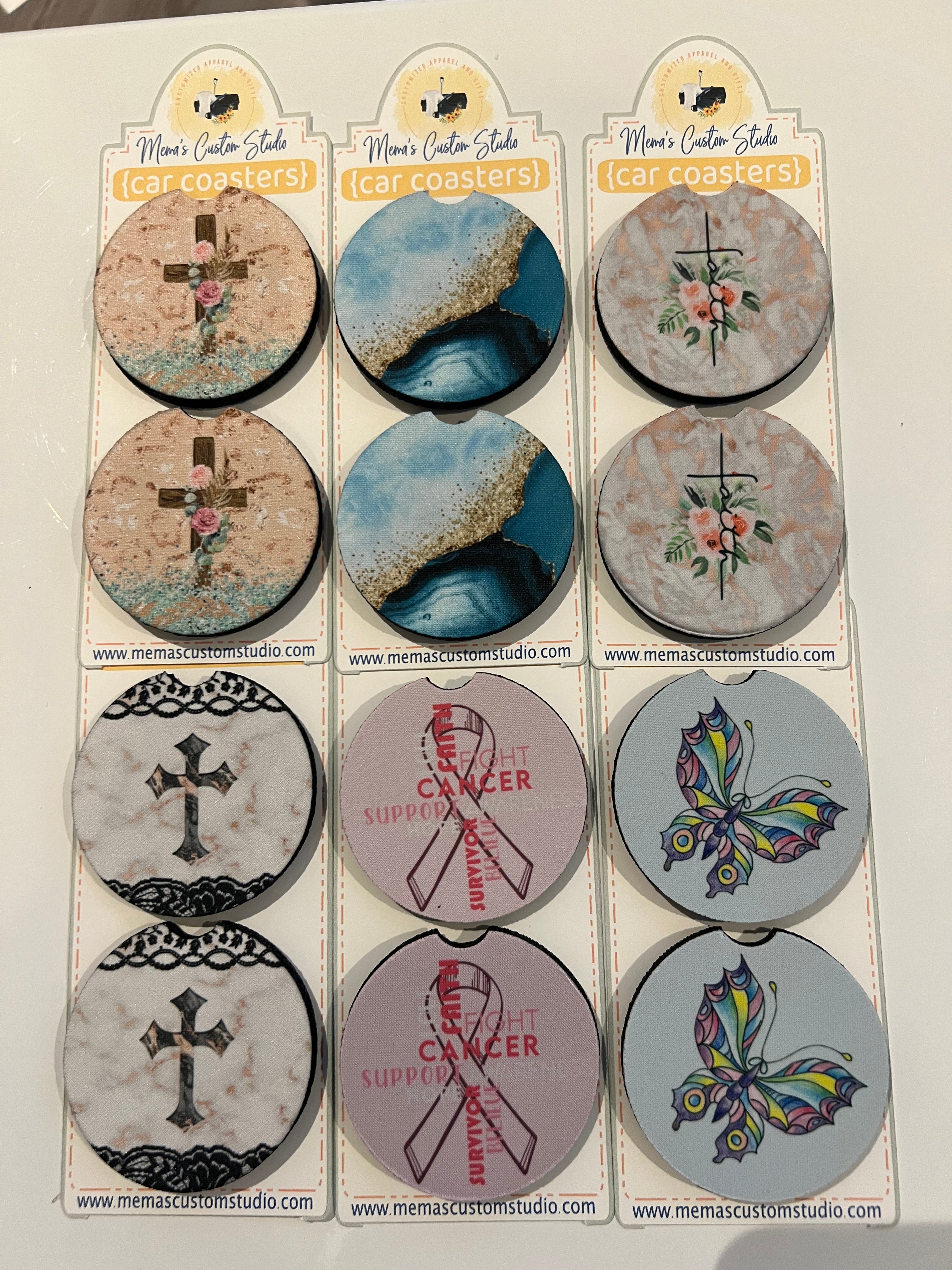 Car Coasters (foam) | Mema's Custom Studio