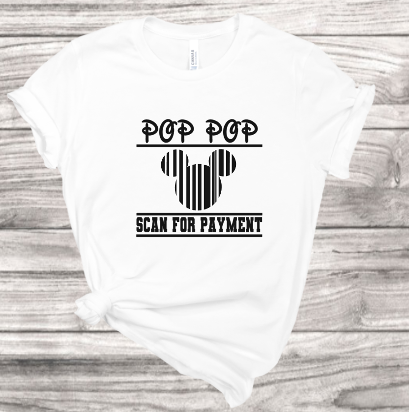 Scan For Payment T-Shirt | Mema's Custom Studio - Mema's Custom Studio