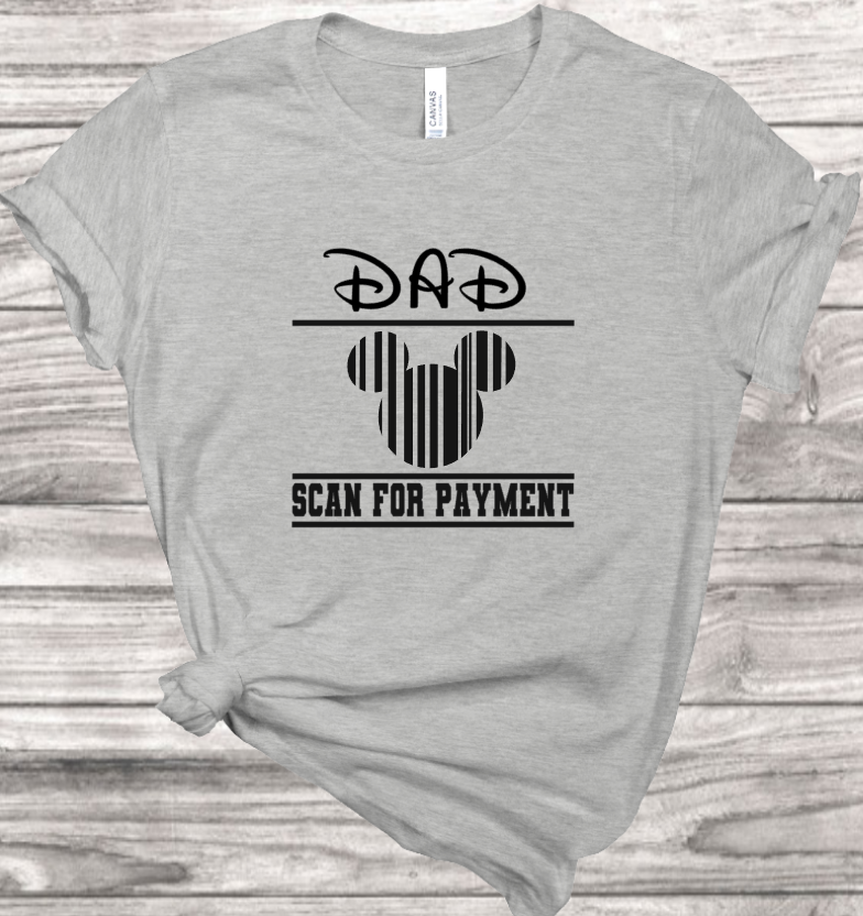 Scan For Payment T-Shirt | Mema's Custom Studio - Mema's Custom Studio