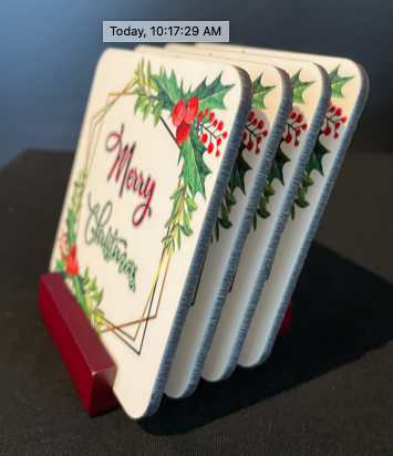 Christmas Coasters 4pc set (square)